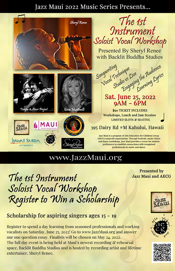Jazz Maui Presents: 1st Instrument Soloist Vocal Workshop