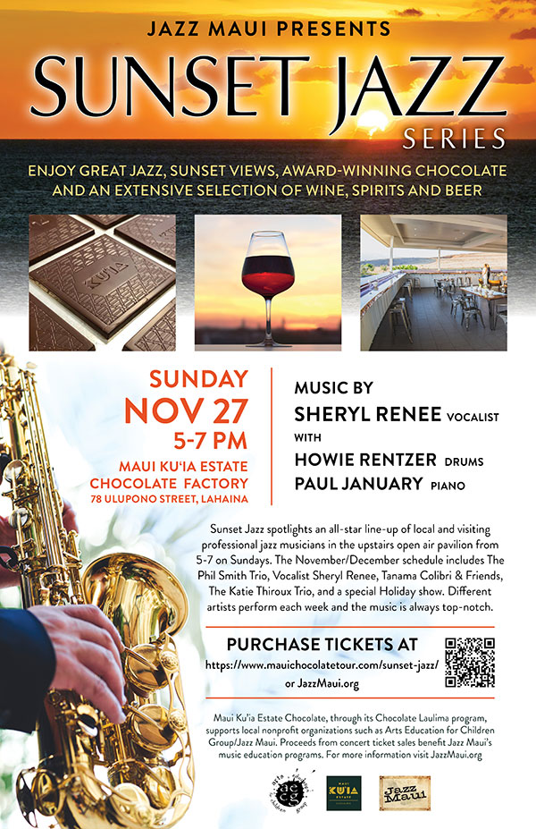 Jazz Maui Presents: Sunset Jazz Series Nov. 27