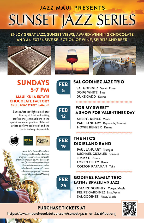 Jazz Maui Presents: Sunset Jazz Series February Schedule