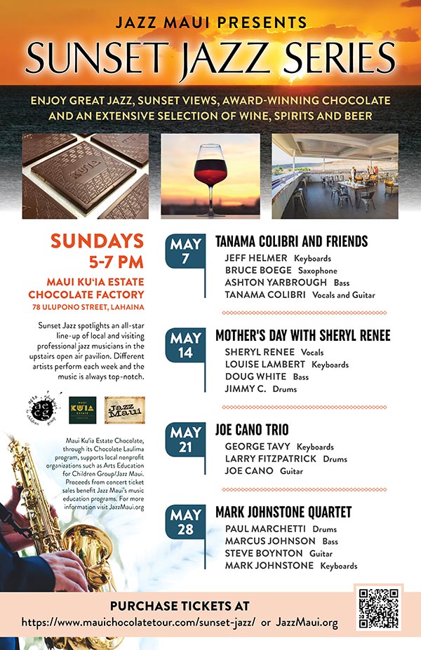 Jazz Maui Presents: Sunset Jazz Series May Schedule